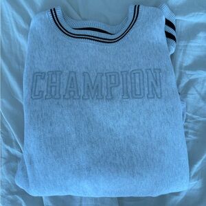 Champion White Pullover with Black Trim